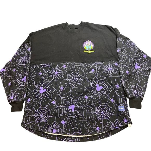 Disney Not So Scary Halloween Party Mickey Spiderwebs Spirit Jersey Unisex Small - Picture 1 of 10